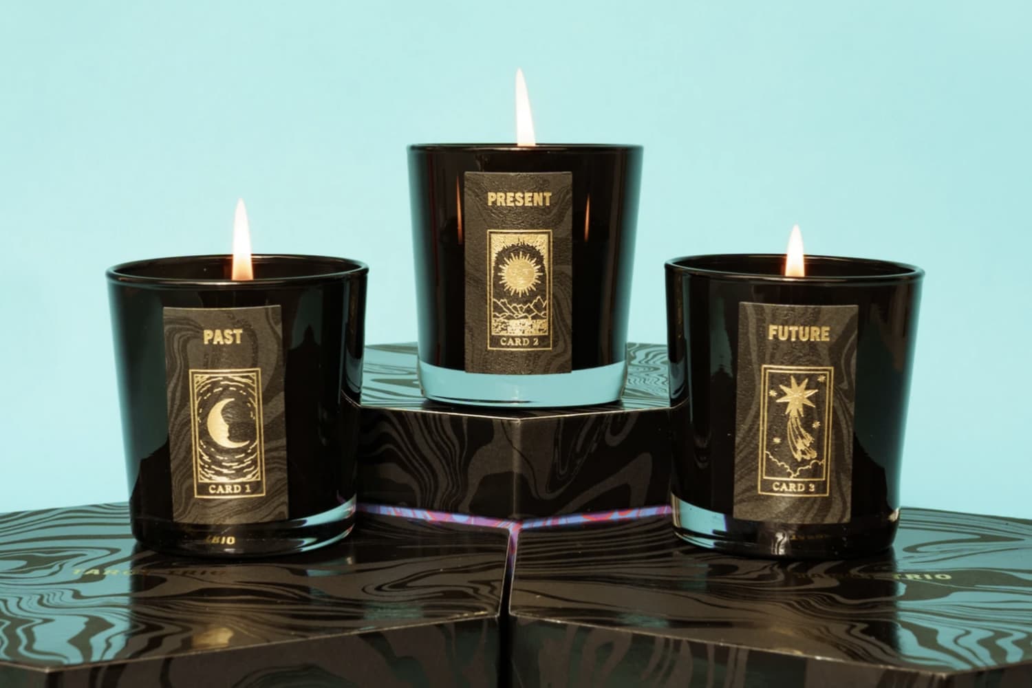 Birthdate Co. The Candle Trio Tarot Card Candle Launch Apartment Therapy